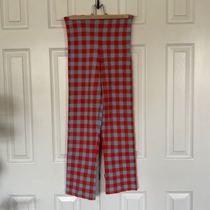 Staud Checkered Knit Pants